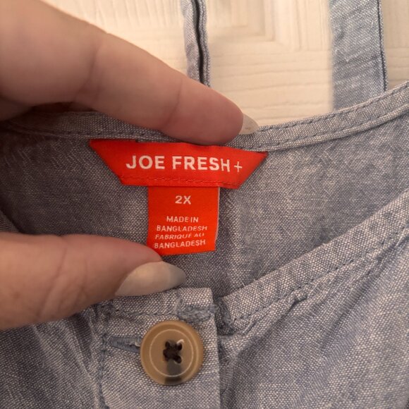 Puff Sleeve Button Front Midi Dress - Picture 2 of 3